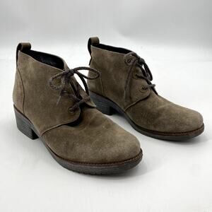 NAOT 41 Suede Round toe heeled booties